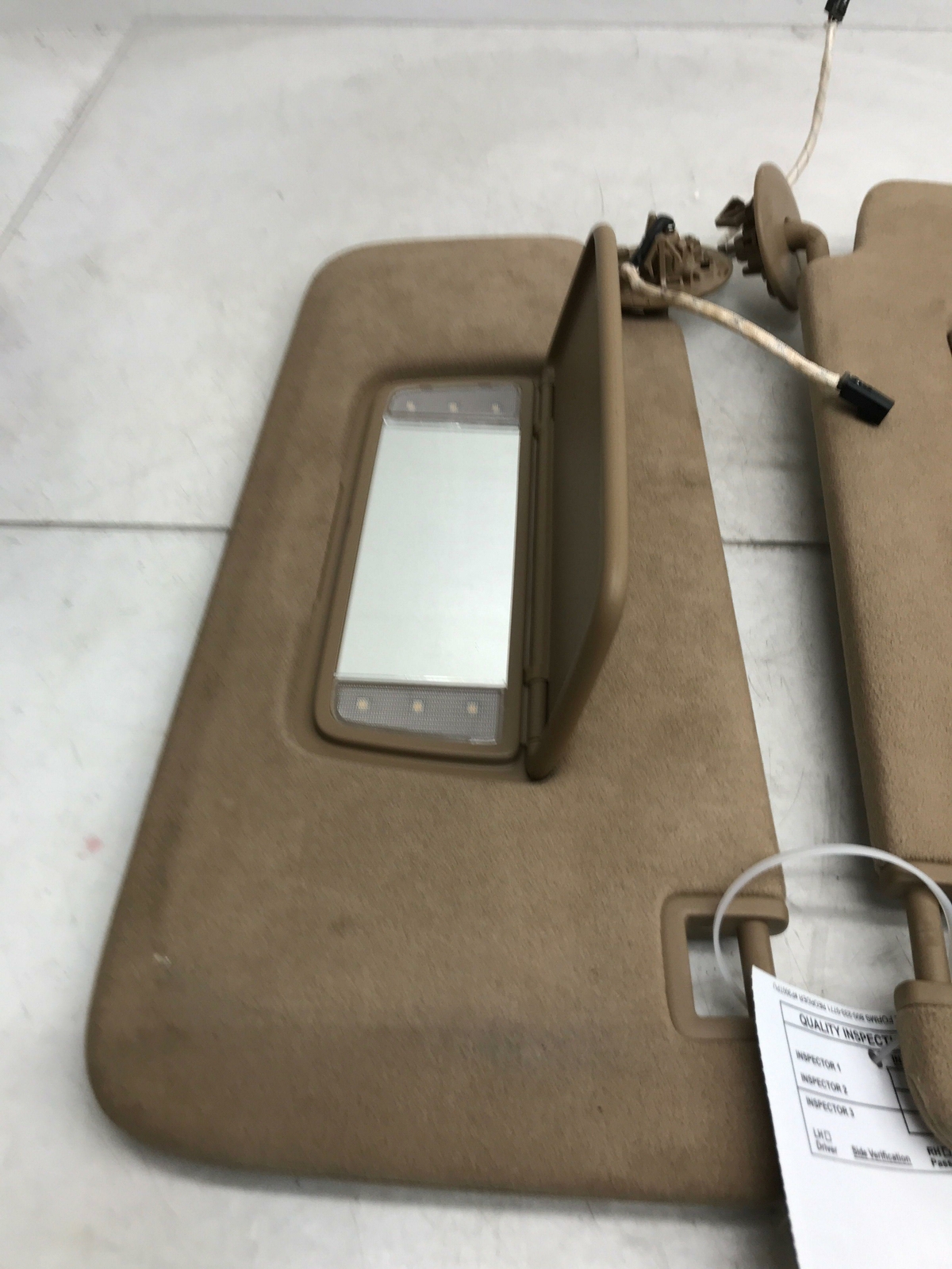 2020 2021 CADILLAC XT6 RIGHT LEFT FRONT SUN VISOR SHADE SET MAPLE SUGAR