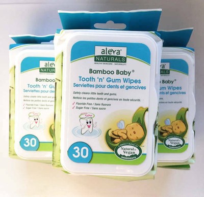 aleva tooth and gum wipes