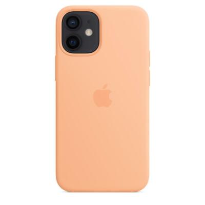 Original Apple iPhone 12 Mini Silikon Hülle mit MagSafe - Cantaloupe (pink)