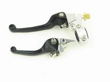 CNC Brake Clutch Lever Set Black Aluminum Pit Dirt Bike 50cc 70cc 90cc 110cc 12