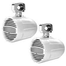Hertz Marine HTX 8 M-CL-TW 8" Tower Speakers + Clamps - White
