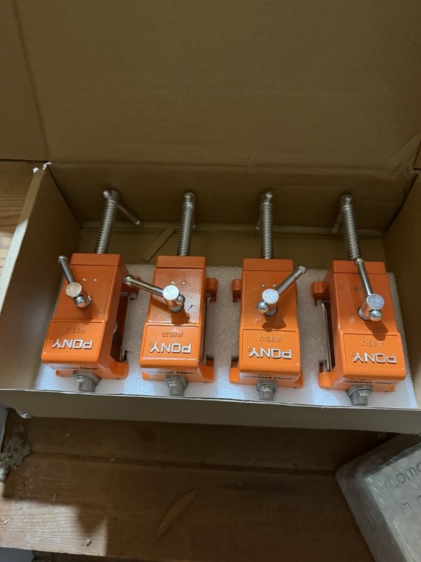 PONY #8510 (MPN 8510) Cabinet Clamps 4-Pack 5 in Jaw, Metal, Orange