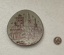 KØBENHAVN Denmark Red Lined Drawing of Copenhagen Landmark Trinket Dish