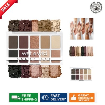 10-Pan Brown Nude Eyeshadow Palette - Matte and Shimmer Finishes,  Formula