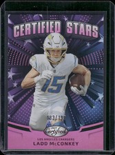 2025 Panini Certified #CST-LMY Ladd McConkey Certified Stars Mirror Pink #/199