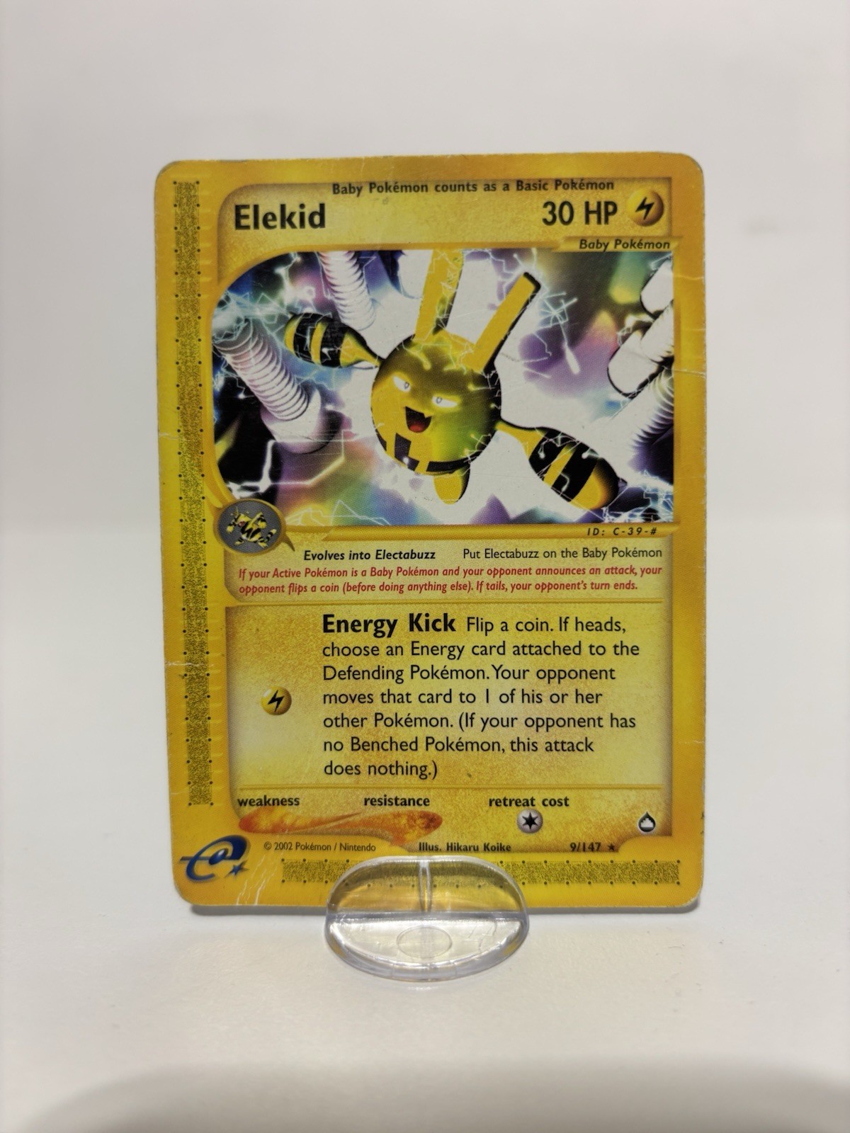 Pokemon Card Elekid Aquapolis 9/147 Non Holo 2002