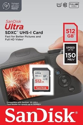 SanDisk Ultra SDHC SDXC UHS-I Speicherkarte 32GB-512GB Class 10 U1 SD Karte
