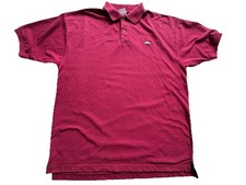 Lacoste Polo Shirt Men's Size 8 3XL Burgundy Maroon Short Sleeve Pique Peru