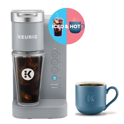K-Express Essentials Plus, Iced and Hot Single-Serve K-Cup Pod Coffee Maker, Gra