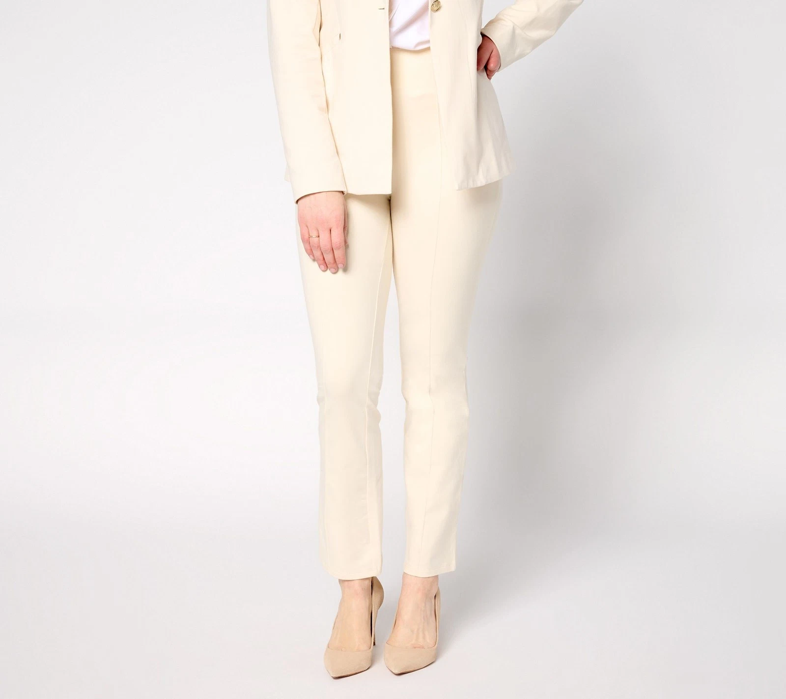 Women Control Women's Petite Pants PXS Ankle 86 Baby Bell White A676422