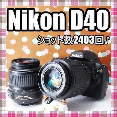 Nikon D40 Double Lens Set 2403 Shots Lightweight Excellent Condition