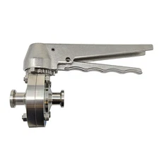 1/2 Inch Tri-Clamp Butterfly Valve Trigger Handle 304 Stainless Steel