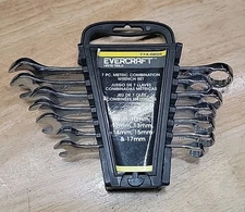 Evercraft 7 PC. Metric Combination Wrench Set 774-0209 Hand Tools Chrome