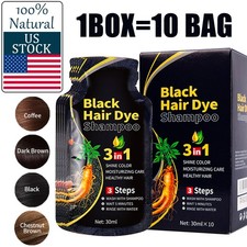 Natural Plant Hair Dye New Botanical Bubble Hair Dye 30ml Shampoo - 10 Bag USA