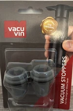 Vacu Vin Two vacuum Bottle Stoppers for the Original Wine Saver Vacuum Stoppers