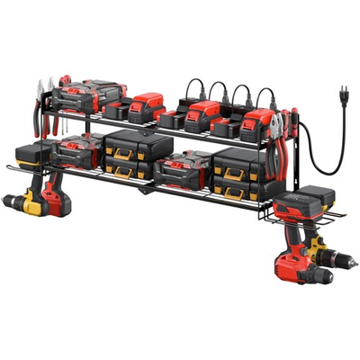 #ad Heavy Duty Garage Tool Storage with Integrated Charging Station amp; 8 Outlet Power $94.98