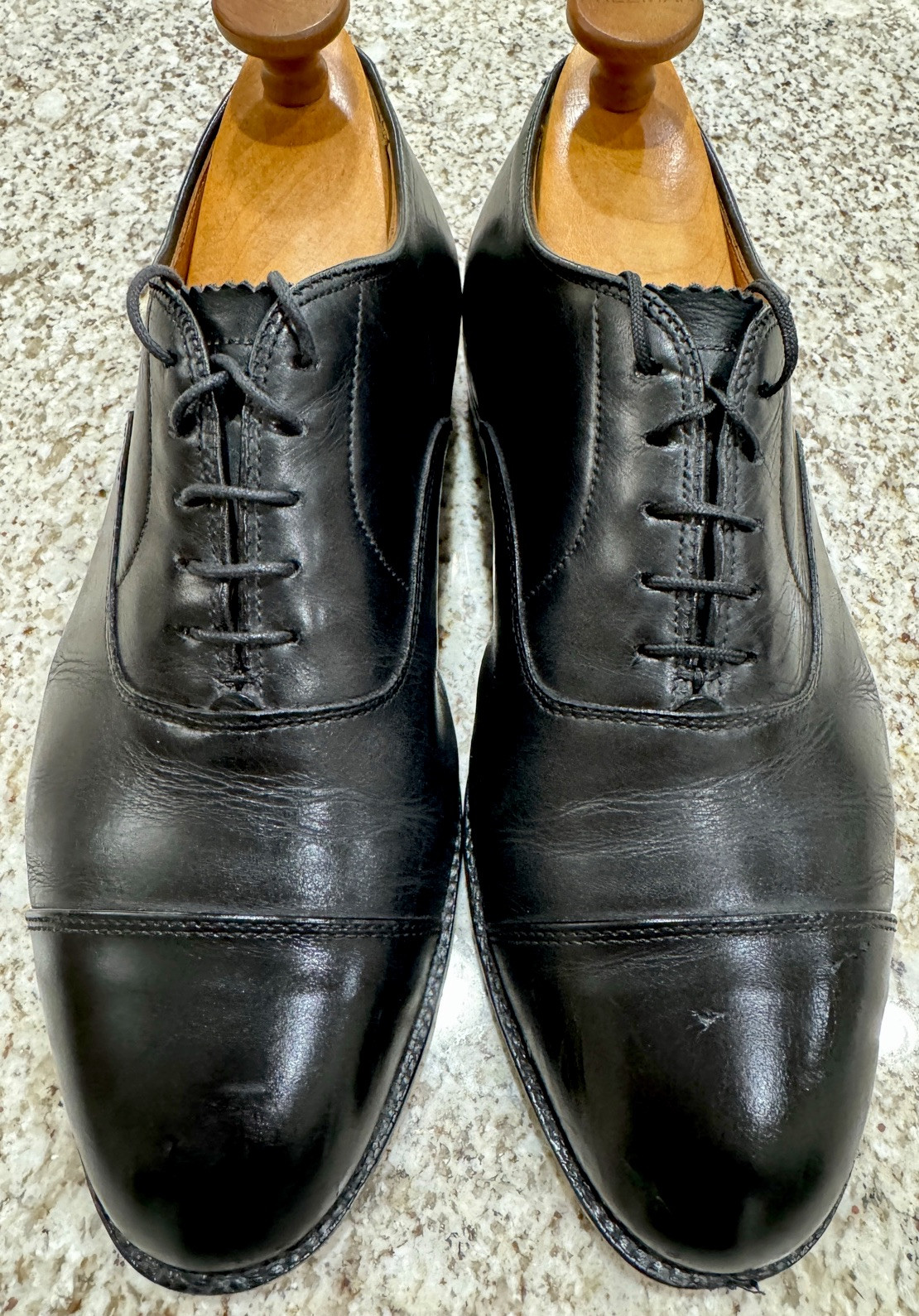 Alden 907 Black Calfskin Straight Tip Bal