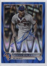 2022 Topps Chrome Veteran Blue RayWave Refractor 85/150 Taijuan Walker Auto in5