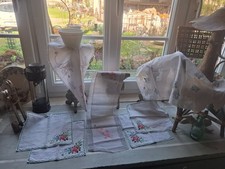 lot de napperons / serviettes anciennes / vintages  déco shabby a détourner