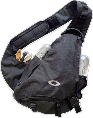 OAKLEY Sandbag Sling Backpack Bag Black Software Vintage 90s-00s Y2K