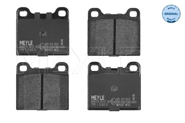 Plaquettes de frein Meyle 025 210 3515 pour sécuriser les trajets en famille et départs en vacances