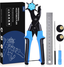 Professional Leather Hole Puncher, Full Set Punch Tool Kits for Belt, Watch Band