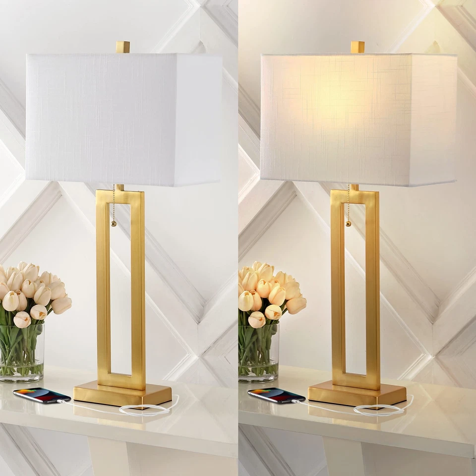 JYL1126A-SET2 Sabrina 28.5" Lámpara de Mesa LED Industrial Vintage Hierro con Tirador... Foto 4 de 4