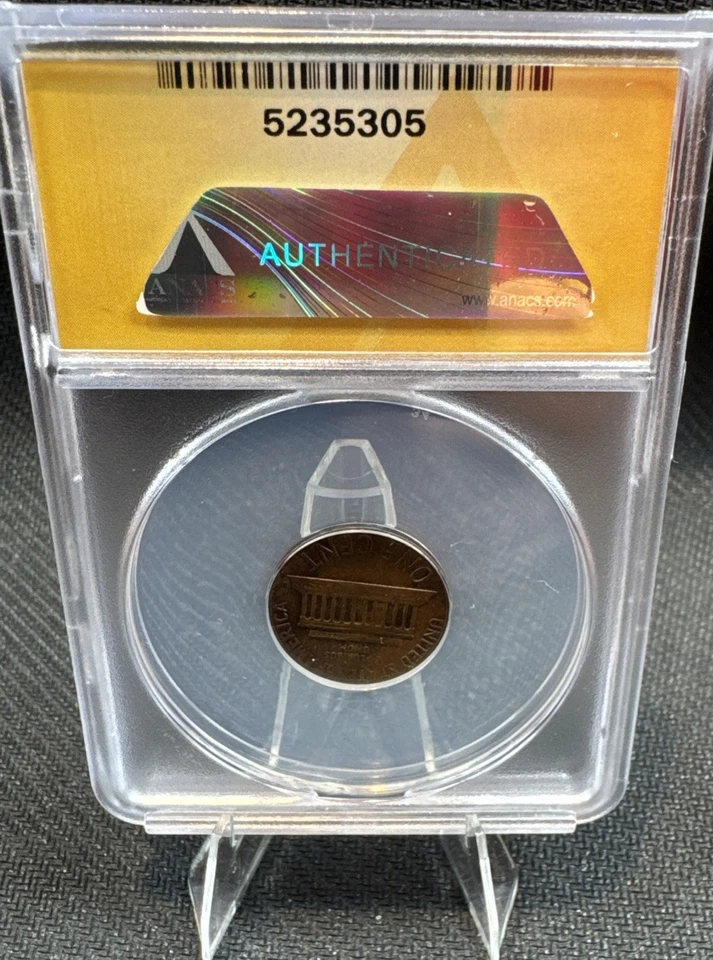 1973-D Error  Lincoln Cent Obverse Lamination Error ANACS MS 63 RB 5235305 Rare - Image 4 of 4