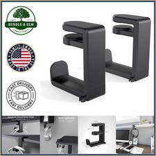 Adjustable Clamp-on Headphone Stand with 360-Degree Swivel Cable Organizer