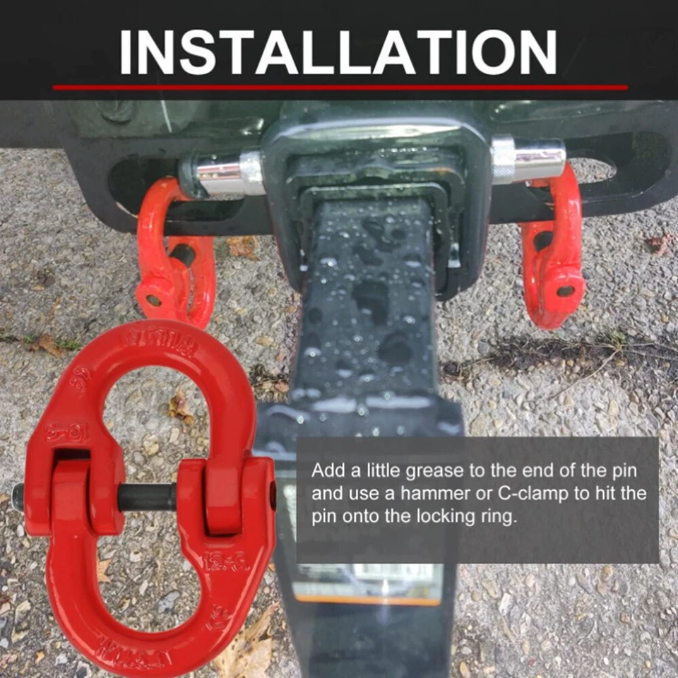 1×Hammer lock Coupling Link Hammer Lock Chain Connector Link 3 Tonnes Load Limit Foto 4 de 4