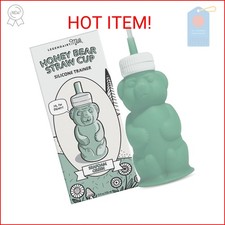 Legendairy Milk Honey Bear Straw Cup for Baby  Toddler, Silicone Squeeze Traini