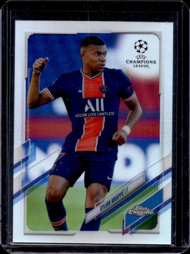 2020-21 Topps Chrome UEFA Kylian Mbappe Refractor #95 PSG