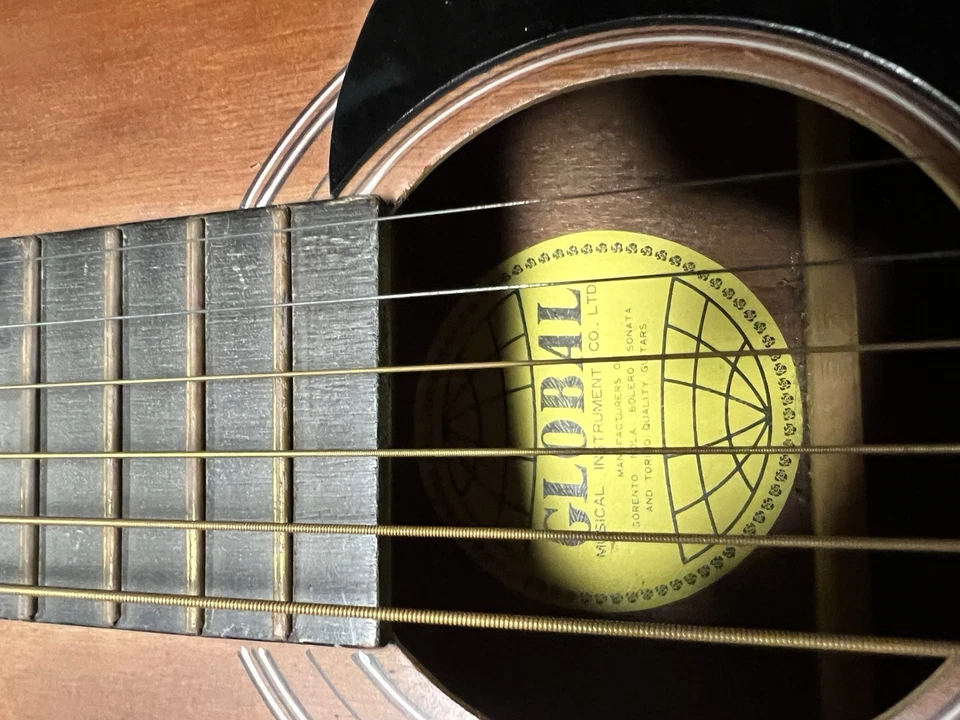 Guitarra Acústica Global 401 M De Colección Hecha en Corea Tamaño 3/4 Foto 3 de 4