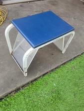 Vintage Heavy Shoe Store Mirrored Bench Stool