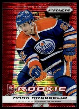2013-14 Panini Prizm Prizms Red Pulsar Mark Arcobello Rookie Edmonton Oilers