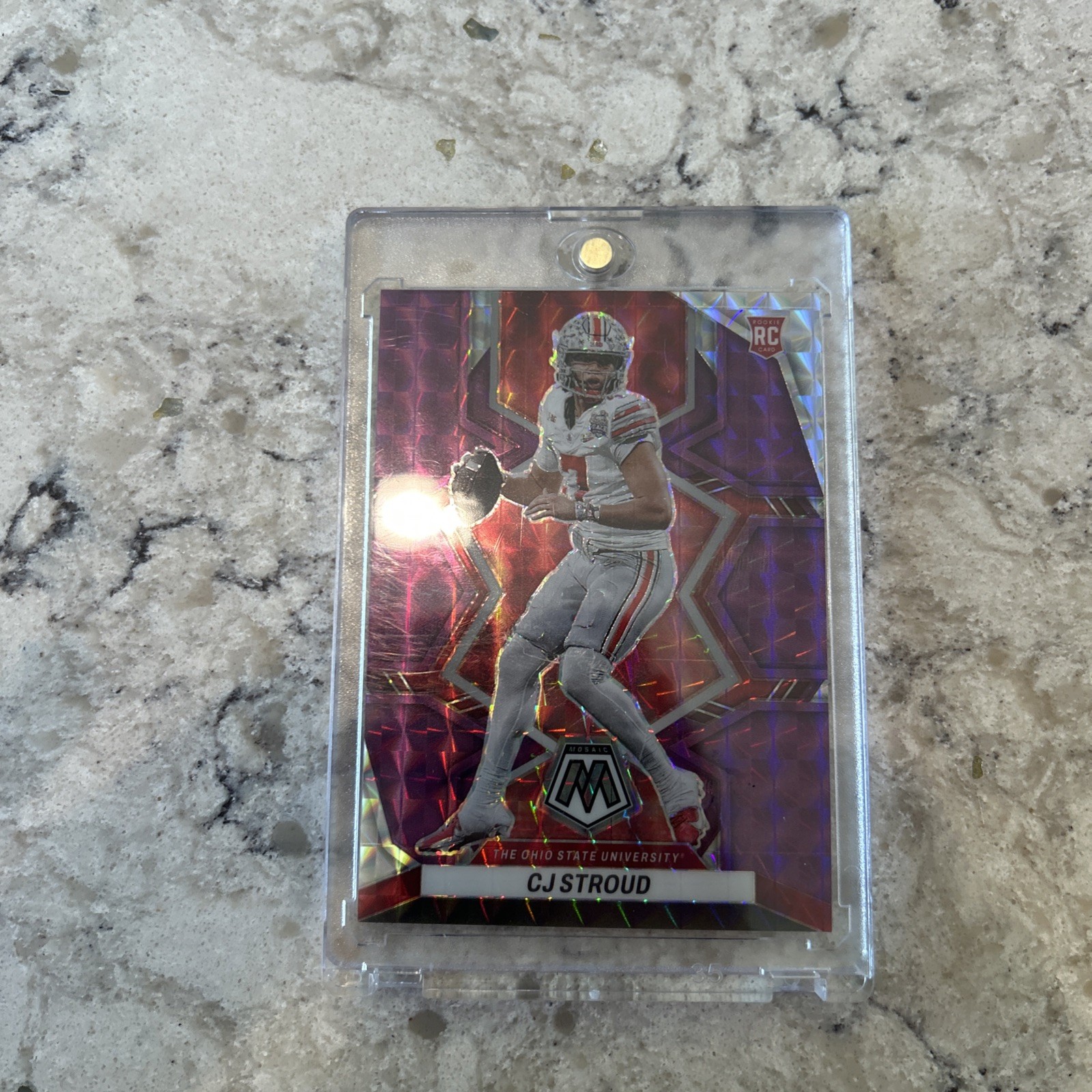 CJ STROUD 2023 MOSAIC DRAFT PICKS #3 PURPLE PRIZM RC SP 44/49