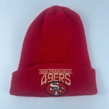 Vintage Schuessler Knitting 49ers sportwear beanie made in USA Adult OS