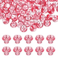 40 Pcs Mushroom Glass Beads 14mm Craft Beads for Jewelry DIY, Pink