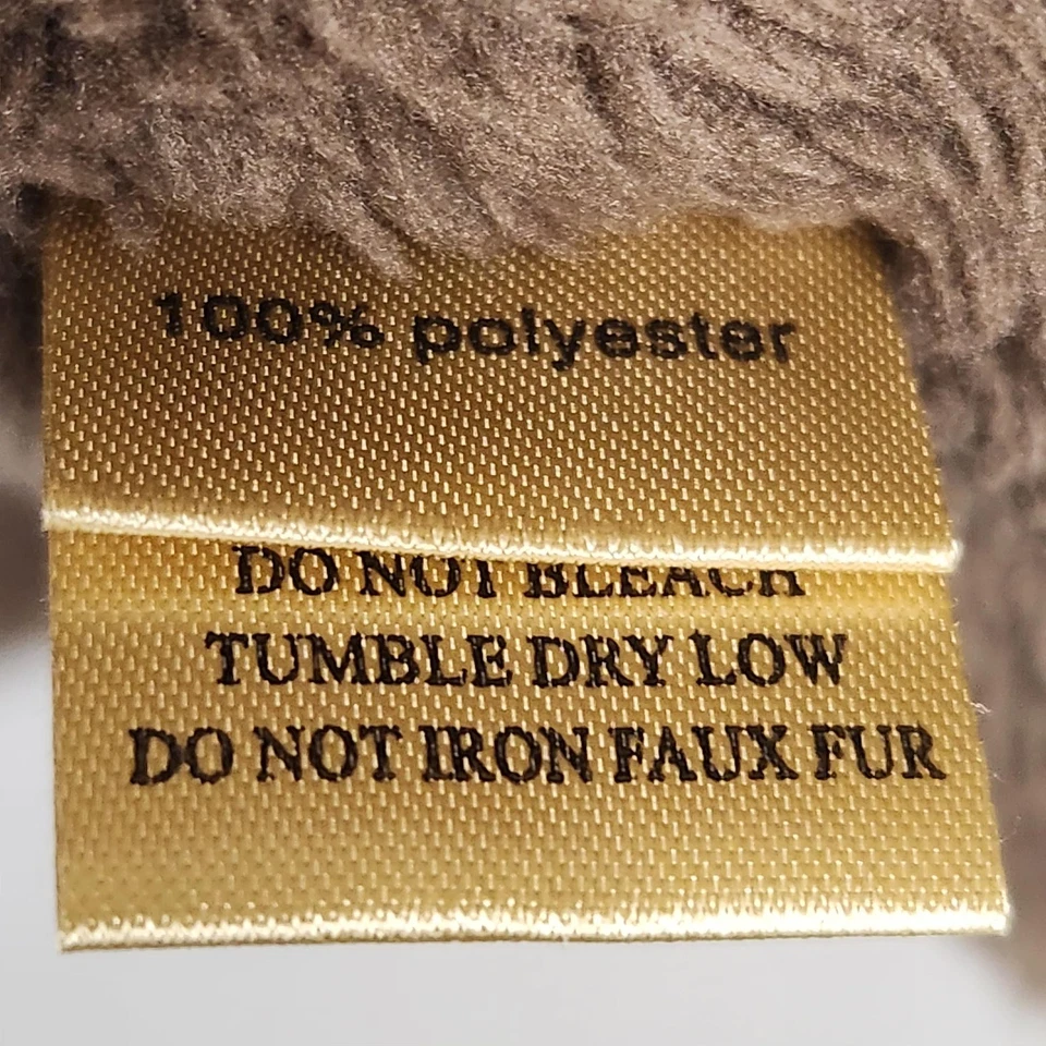 Chaleco True Grit Para Hombres Mediano Marrón Sherpa Vellón Cremallera Completa Bolsillos con Cremallera Exterior Foto 4 de 4