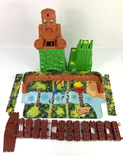 Vintage 1992 MB Milton Bradley Forbidden Bridge Board Adventure Game Parts