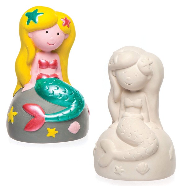 Spardosen Meerjungfrau 2Er Set Keramik Zum Bemalen, Baker Ross, Deko-image