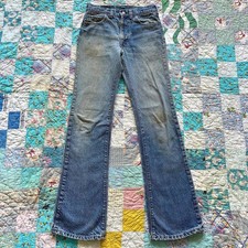 Vintage 70s Levi's 517 Red Tab Whisker Fade Flared Bootcut Jeans USA 28 x 33