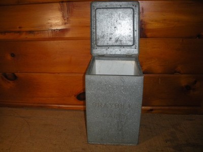 Vintage Metal GRAYBILL'S Dairy Porch Milk Box