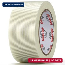 2 Inch x 30 Yards Transparent Reinforced Fiberglass Tape - 5.5 Mil Filament Stra