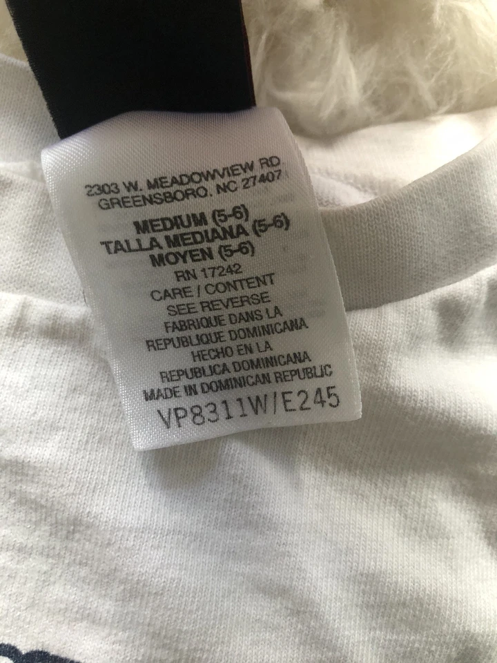 VINTAGE NIKE T SHIRT KIDS Y2K BLACK LABEL WHITE TEE RETRO SIZE MEDIUM (5-6) - Image 3 of 4