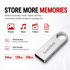 Clé USB 128Go 256Go Haute Vitesse Portable Ordinateur PC Smartphone SanDisk