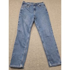 American Eagle Outfitters Women's Size 6 Blue Stretch Mom Jeans High Waisted