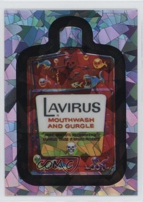 2014 Topps Chrome Wacky Packages Atomic Refractor Lavirus #8 ex1