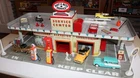 vintage marx service center gas station with accessories