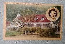 1943 Postcard Of Judy Garland & Her Residence In Bel Air, California